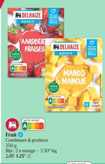 Delhaize Fruit 250g aanbieding
