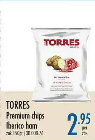 Horeca totaal Torres Premium Chips Iberico Ham aanbieding