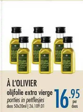 Horeca totaal à L'olivier Olijfolie Extra Vierge aanbieding