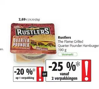Rustlers The Flame Grilled Quarter Pounder Humburger