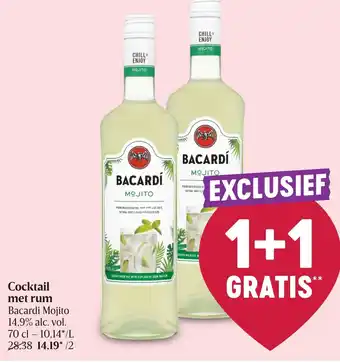 Delhaize Bacardi Mojito Cocktail met Rum aanbieding