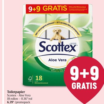 Delhaize Scottex - Aloe Vera Toiletpapier aanbieding