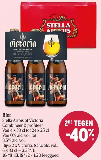 Delhaize Stella Artois of Victoria Bier aanbieding