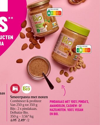 Delhaize Smeerpasta Met Noten aanbieding