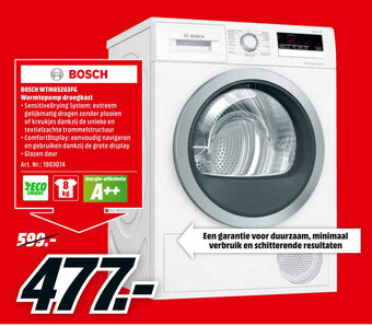MediaMarkt BOSCH WTM85263FG Warmtepomp droogkast aanbieding