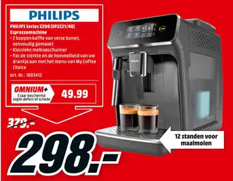 MediaMarkt PHILIPS Series 2200 (EP2221/40) Espressomachine aanbieding
