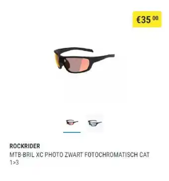 Decathlon Rockrider MTB-Bril XC Photo Zwart Fotochromatisch Cat 1>3 aanbieding