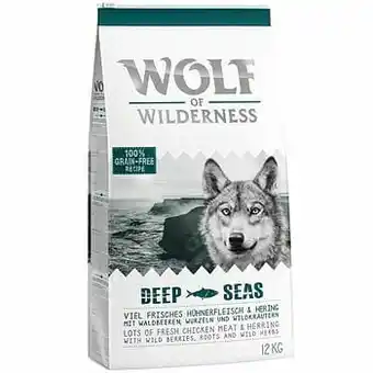Zooplus 1kg ’Deep Seas’ met Haring Wolf of Wilderness Hondenvoer aanbieding