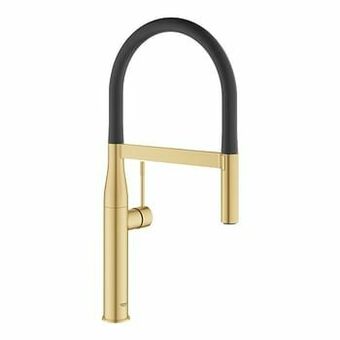X2O Grohe Essence keukenkraan met uittrekbare kop Brushed Cool Sunrise aanbieding