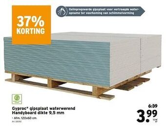GAMMA Gyproc gipsplaat waterwerend handyboard aanbieding