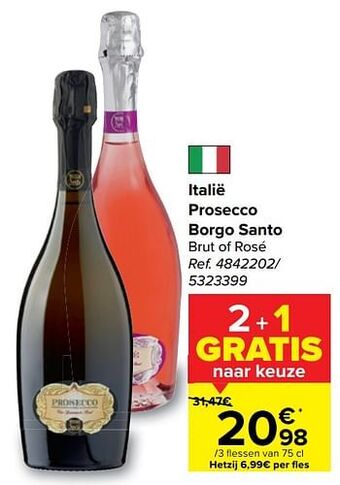 Italië prosecco borgo santo brut of rosé