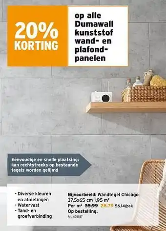 GAMMA Wandtegel chicago aanbieding