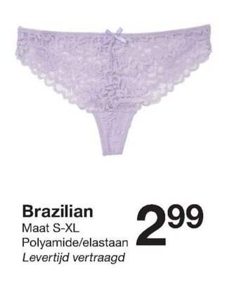 Zeeman Brazilian S-XL aanbieding