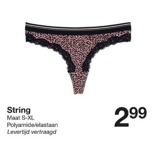 Zeeman String S-XL aanbieding