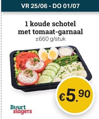 1 koude schotel met tomaat-garnaal