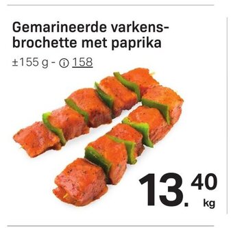 Buurtslagers Gemarineerde varkens brochette met paprika aanbieding