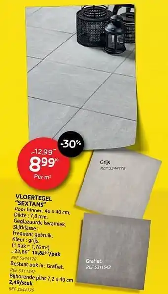 Brico Vloertegel sextans aanbieding
