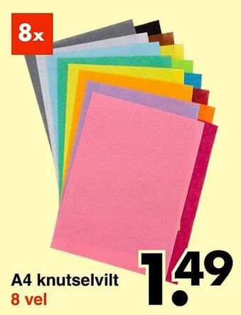 Wibra A4 knutselvilt aanbieding