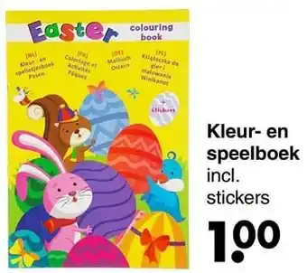 Wibra Kleur- en speelboek incl stickers aanbieding