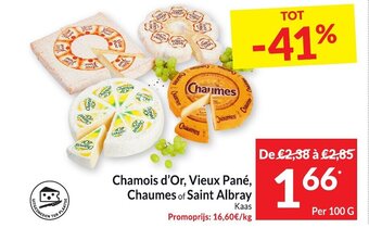 Intermarché Chamois d'or, vieux pane, chaumes of saint albray 100g aanbieding