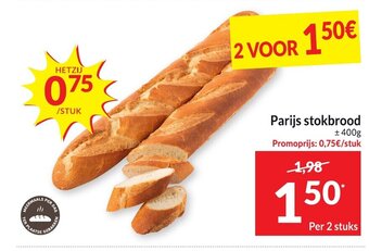 Intermarché Parijs stokbrood 400g aanbieding