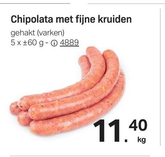 Buurtslagers Chipolata met fijne kruiden aanbieding