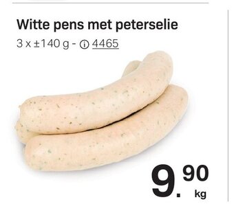 Witte pens met peterselie