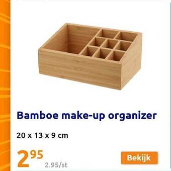 Action Bamboe make-up organizer aanbieding