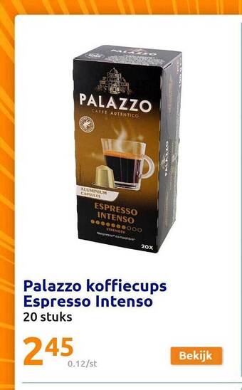 Palazzo koffiecups espresso intenso 20 stuks
