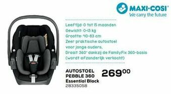 Supra Bazar Autostoel pebble 360 essential black aanbieding