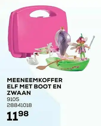 Meeneemkoffer elf met boot en zwaan 9105