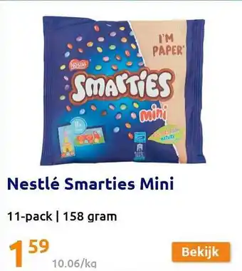 Action Nestlé smarties mini 11-pack aanbieding