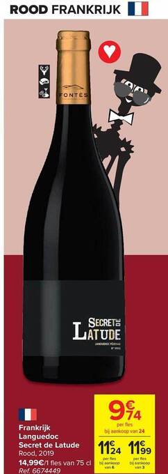 Carrefour Frankrijk languedoc secret de latude rood 2019 aanbieding