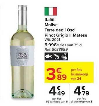 Italië molise terre degli osci pinot grigio ii matese wit 2021
