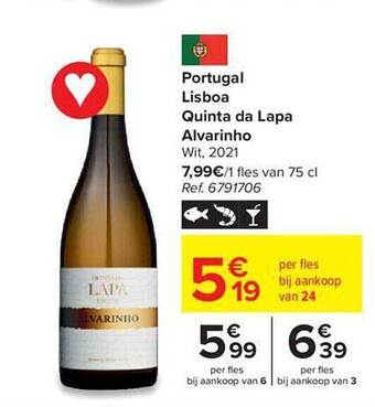 Carrefour Portugal lisboa quinta da lapa alvarinho wit 2021 aanbieding