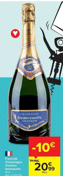 Carrefour Frankrijk champagne vranken demoiselle brut aanbieding