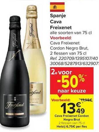 Carrefour Spanje cava freixenet aanbieding