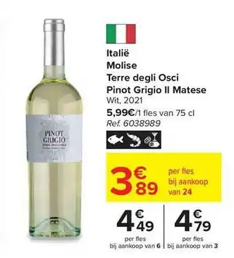 Italië molise terre degli osci pinot grigio ii matese wit 2021