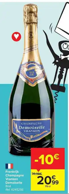Carrefour Market Frankrijk champagne vranken demoiselle brut aanbieding