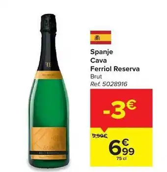 Carrefour Market Spanje cava ferriol reserva brut aanbieding