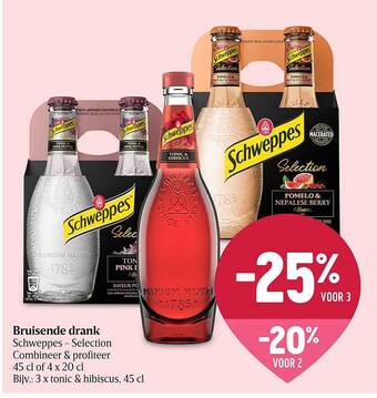 Delhaize Bruisende drank schweppes aanbieding