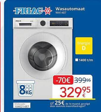 Eldi Friac wasautomaat aanbieding
