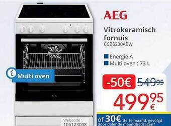 Eldi Aeg vitrokeramisch fornuis aanbieding