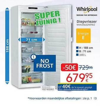 Eldi Whirlpool diepvriezer aanbieding