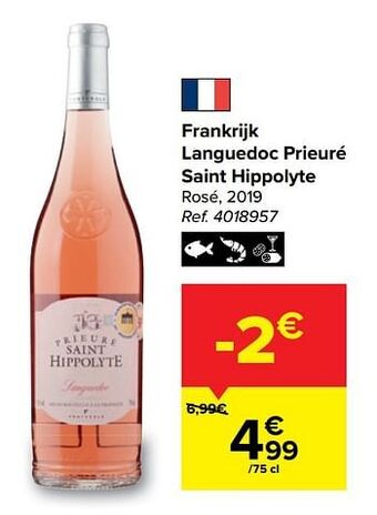 Carrefour Frankrijk languedoc prieuré saint hippolyte rosé aanbieding