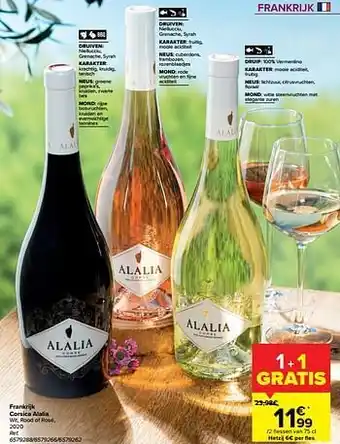 Frankrijk corsica alalia wit rood of rosé