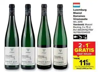 Carrefour Market Luxemburg moezel domaines vinsmoselle wit aanbieding