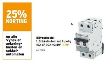 GAMMA Sokkelautomaat 2-polig 16a of 20a aanbieding