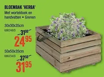 HandyHome Bloembak herba 30x30x35 cm aanbieding