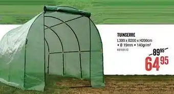 Tuinserre L300 x B200 x H200 cm